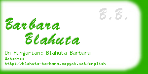 barbara blahuta business card